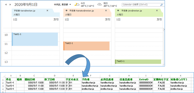 Excel Vba 一瞬で複数ユーザのoutlook予定表をexcelへ取り込む方法 エク短 Extan Jp