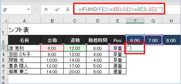 Excelで時間帯ごとのガントチャート付きシフト表を瞬時に作成する方法 休憩時間つき エク短 Extan Jp